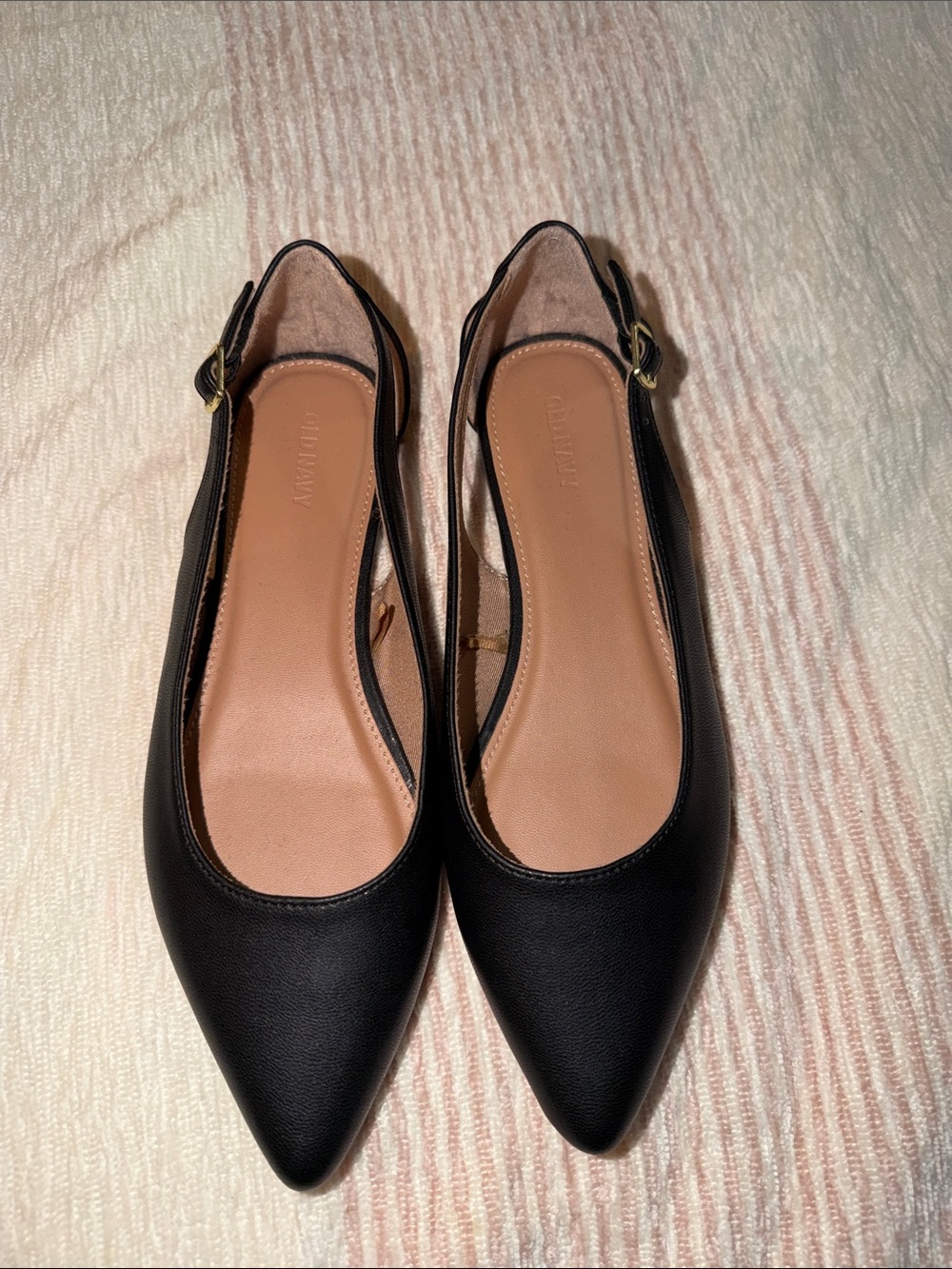 Old Navy Black Pointed-Toe Slingback Flats